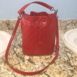 GlamAholic Red Bucket Bag